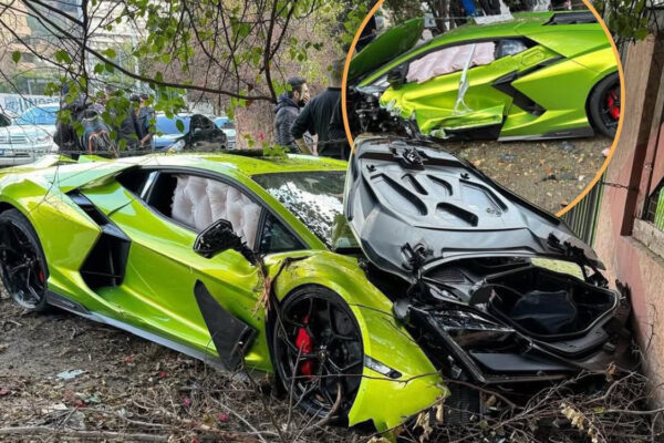 Lamborghini Revuelto mới tinh bị phá nát trên đường bàn giao